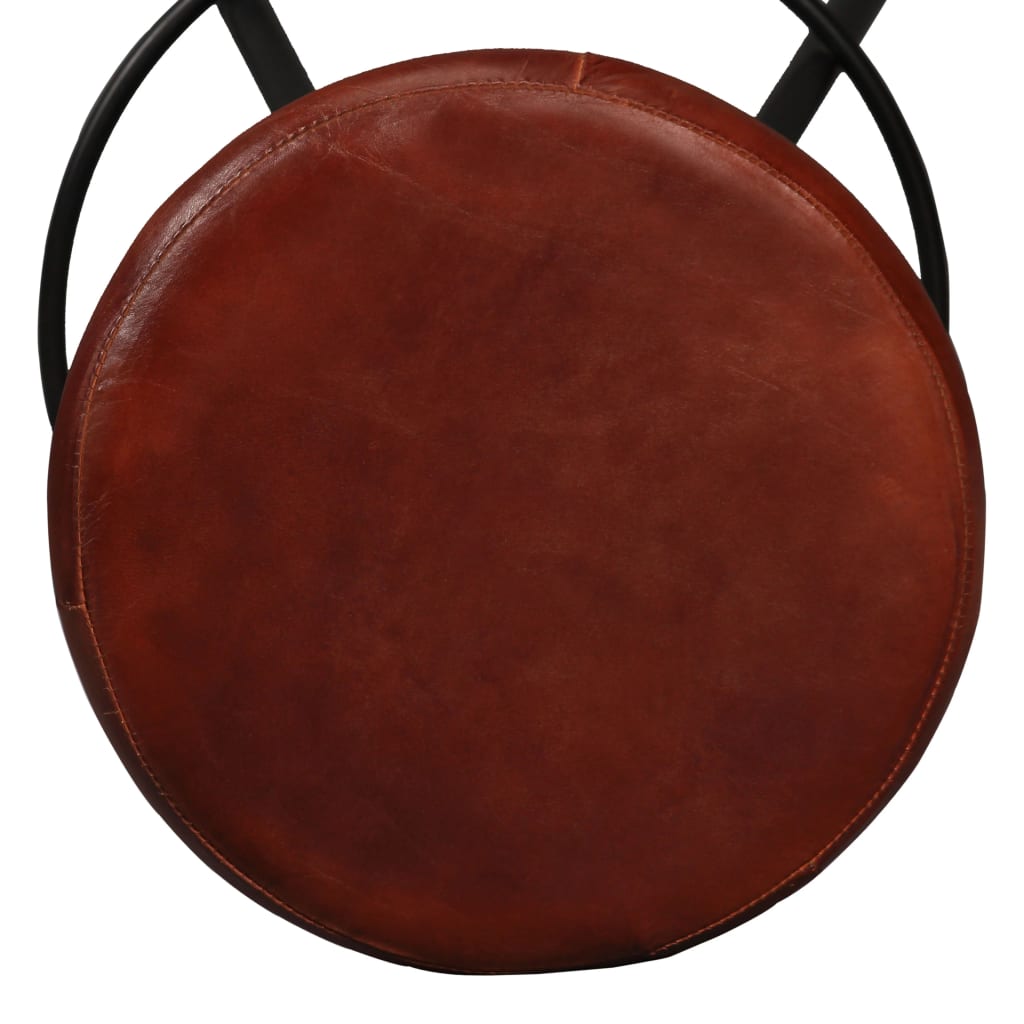 vidaXL Σκαμπό Μπαρ 4 τεμ. από Γνήσιο Δέρμα