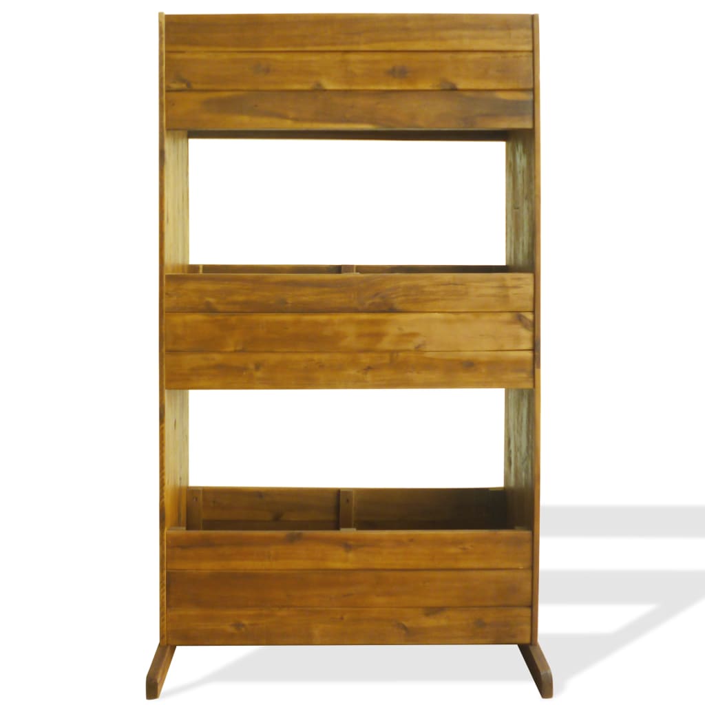 vidaXL Ζαρντινιέρα Υπερυψωμένη 3 Επιπέδων από Μασίφ Ξύλο Ακακίας