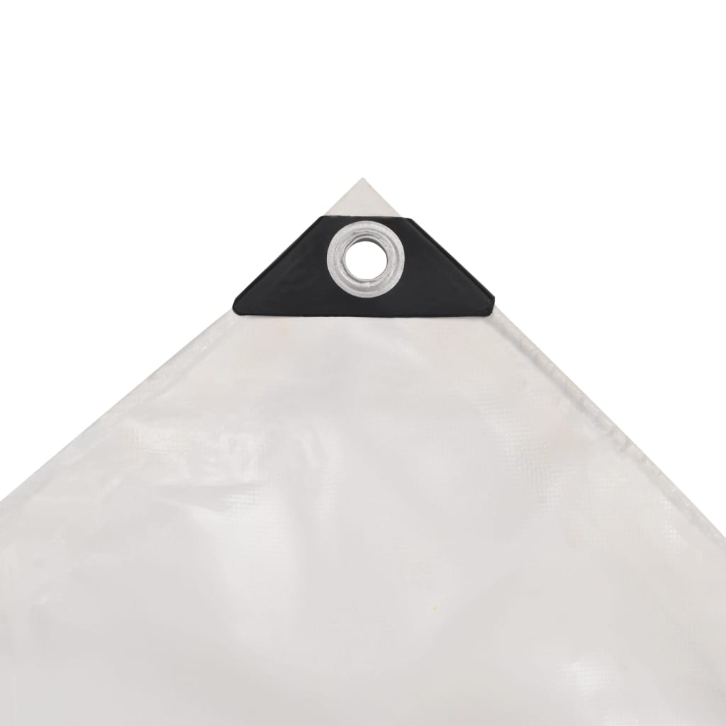 vidaXL Μουσαμάς 650 γρ./μ.² Λευκός 4 x 7 μ.