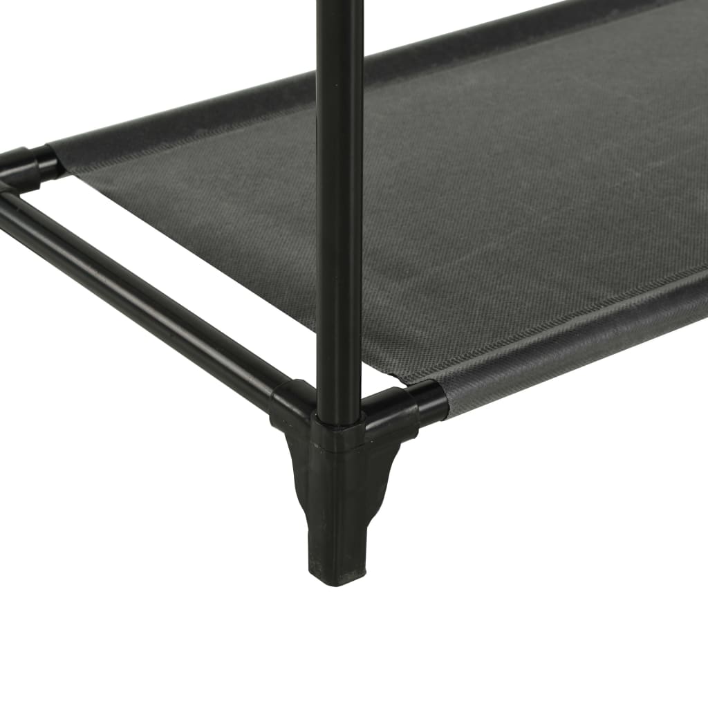 vidaXL Κρεμάστρα Δαπέδου Μαύρη 55x28,5x175 εκ. Ατσάλι/Ύφασμα Non-woven