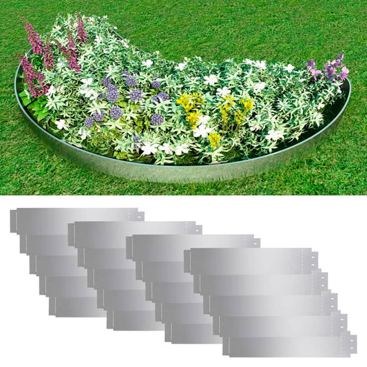 vidaXL Μπορντούρες Γκαζόν 20 τεμ. 100 x 20 εκ. Γαλβανισμένος Χάλυβας