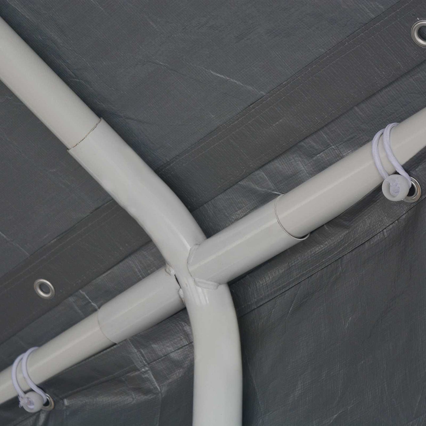 vidaXL Ύφασμα σκηνής χωρίς σκελετό Γκρι 12 x 6 μ PE