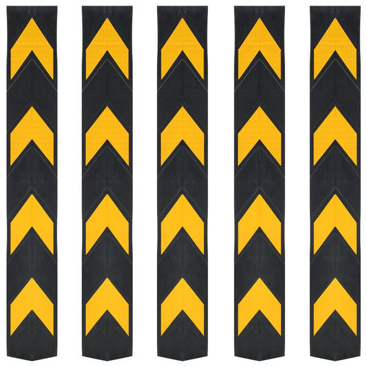 vidaXL Προστατευτικά Γωνιών Γκαράζ Ανακλαστικά 5 τεμ. 80 εκ. Καουτσούκ