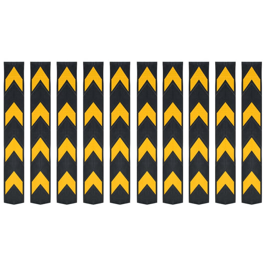 vidaXL Προστατευτικά Γωνιών Γκαράζ Ανακλαστικά 10 τεμ 80 εκ. Καουτσούκ