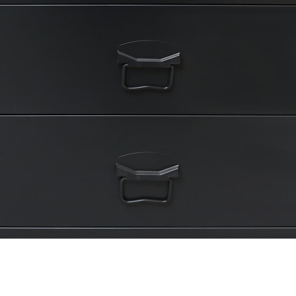 vidaXL Συρταριέρα με Βιομηχανικό Στιλ Μαύρη 78 x 40 x 93 εκ. Μεταλλική