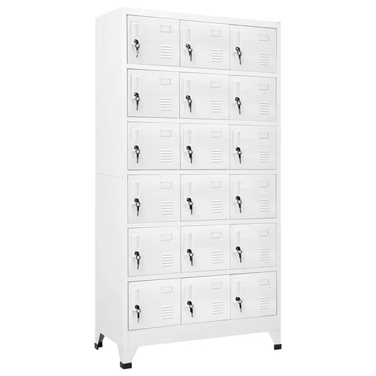 vidaXL Φοριαμός 90 x 40 x 180 εκ. Μεταλλικός με 18 Τμήματα