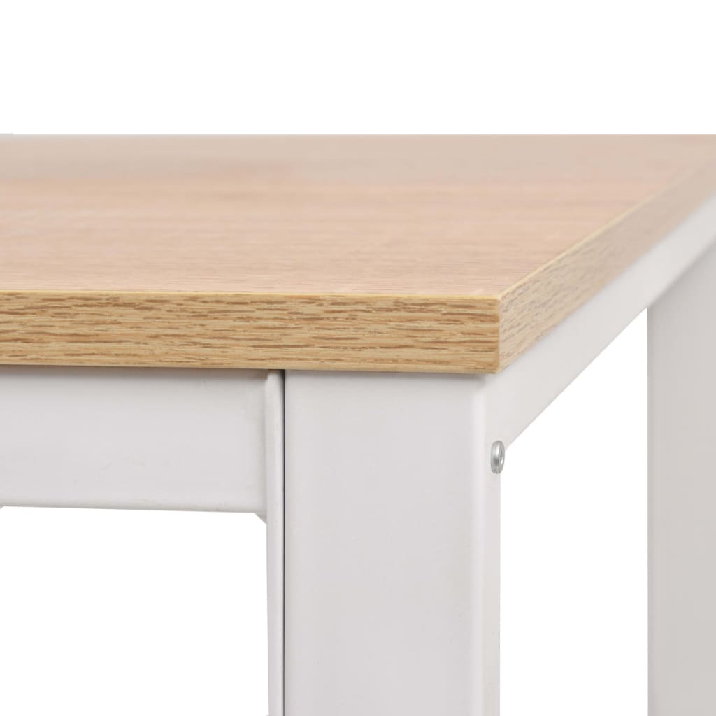 vidaXL Γραφείο Δρυς και Λευκό 120 x 60 x 75 εκ.