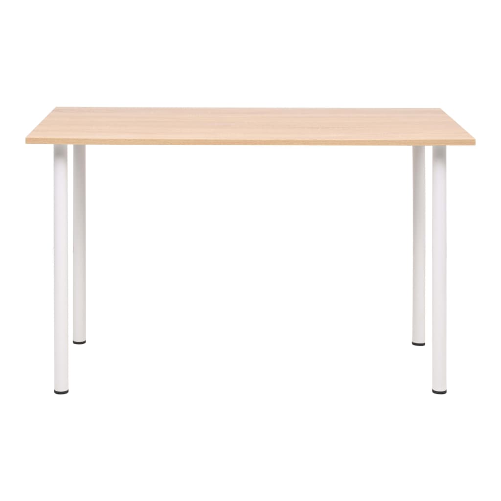 vidaXL Τραπεζαρία Χρώμα Δρυός και Λευκό 120 x 60 x 73 εκ.