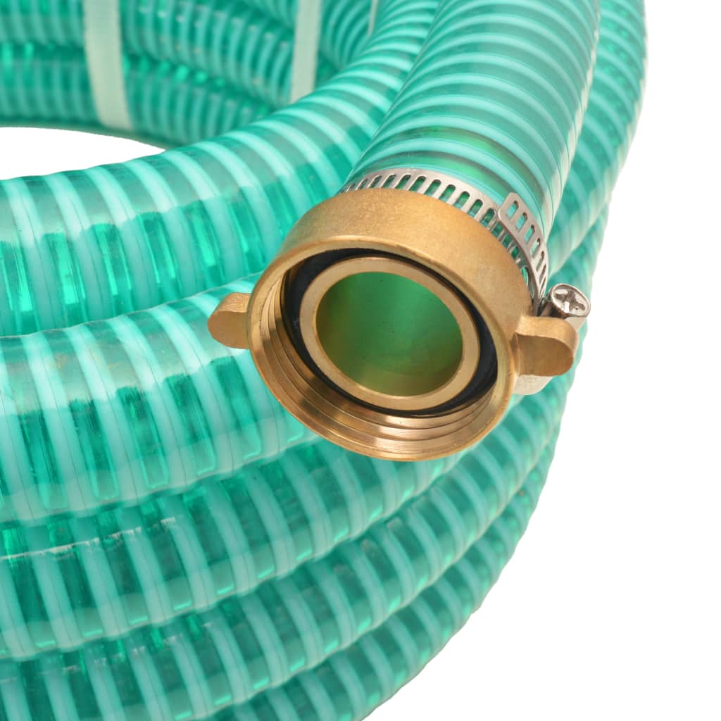 vidaXL Σωλήνας Αναρρόφησης Ορειχάλκινες Συνδέσεις Πράσινος 3 μ/25 χιλ