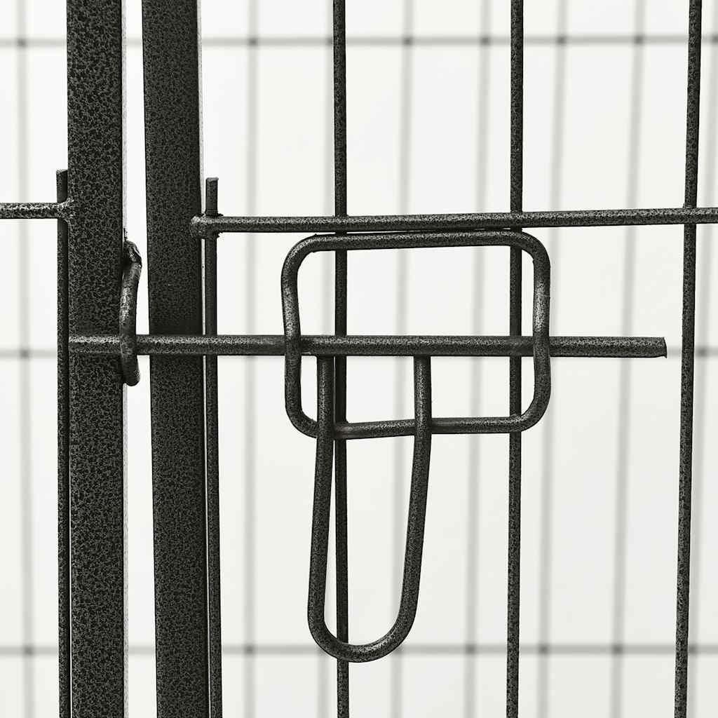 vidaXL Πάρκο Σκύλου 91,5 x 59 x 61 εκ. Ατσάλινο