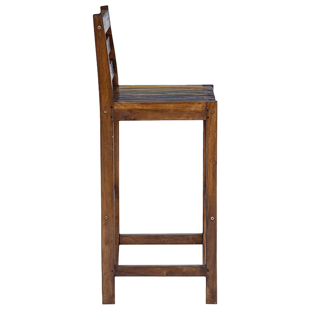 vidaXL Σκαμπό Μπαρ 2 τεμ. από Μασίφ Ανακυκλωμένο Ξύλο
