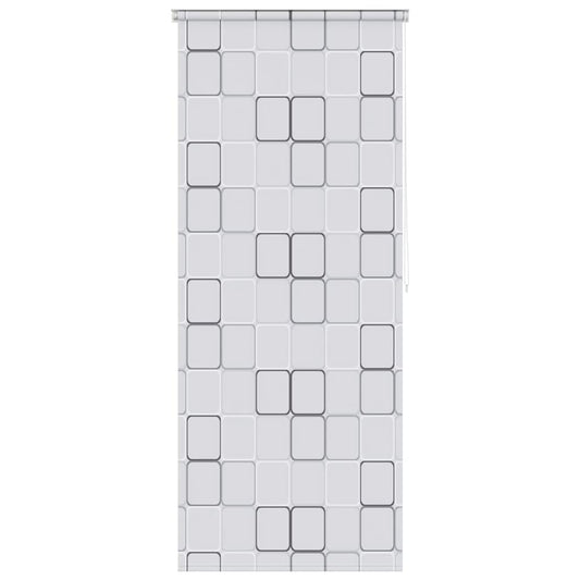 vidaXL Κουρτίνα Μπάνιου Ρολό Τετράγωνο Σχέδιο 80 x 240 εκ.