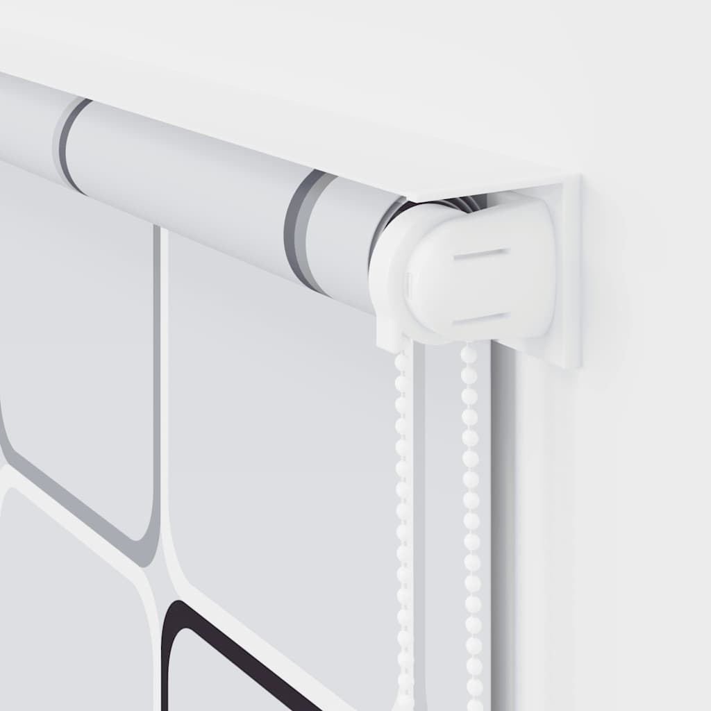 vidaXL Κουρτίνα Μπάνιου Ρολό Τετράγωνο Σχέδιο 80 x 240 εκ.