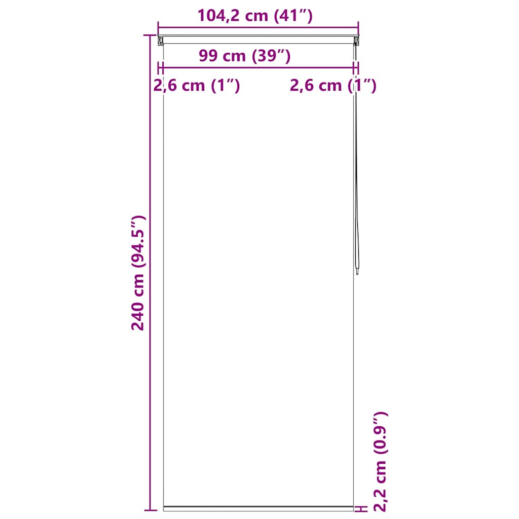 vidaXL Κουρτίνα Μπάνιου Ρολό Αστερίας 100 x 240 εκ.