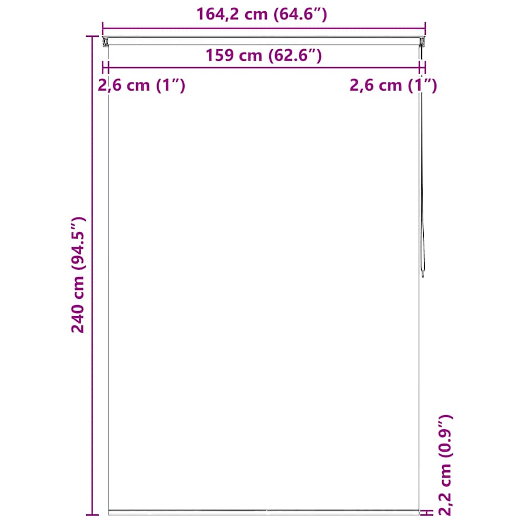 vidaXL Κουρτίνα Μπάνιου Ρολό Σχέδιο Φυσαλίδες 160 x 240 εκ.