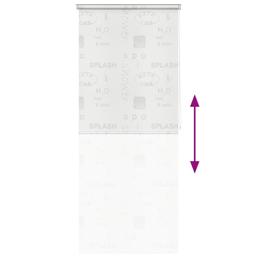 vidaXL Κουρτίνα Μπάνιου Ρολό Σχέδιο Πιτσιλιά 100 x 240 εκ.