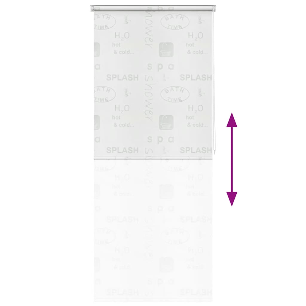 vidaXL Κουρτίνα Μπάνιου Ρολό Σχέδιο Πιτσιλιά 120 x 240 εκ.