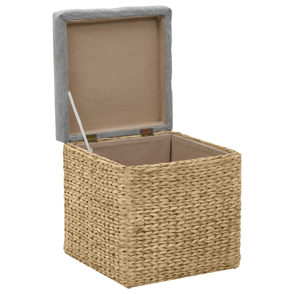 vidaXL Σετ Σκαμπό 2 Τεμαχίων Γκρι από Seagrass