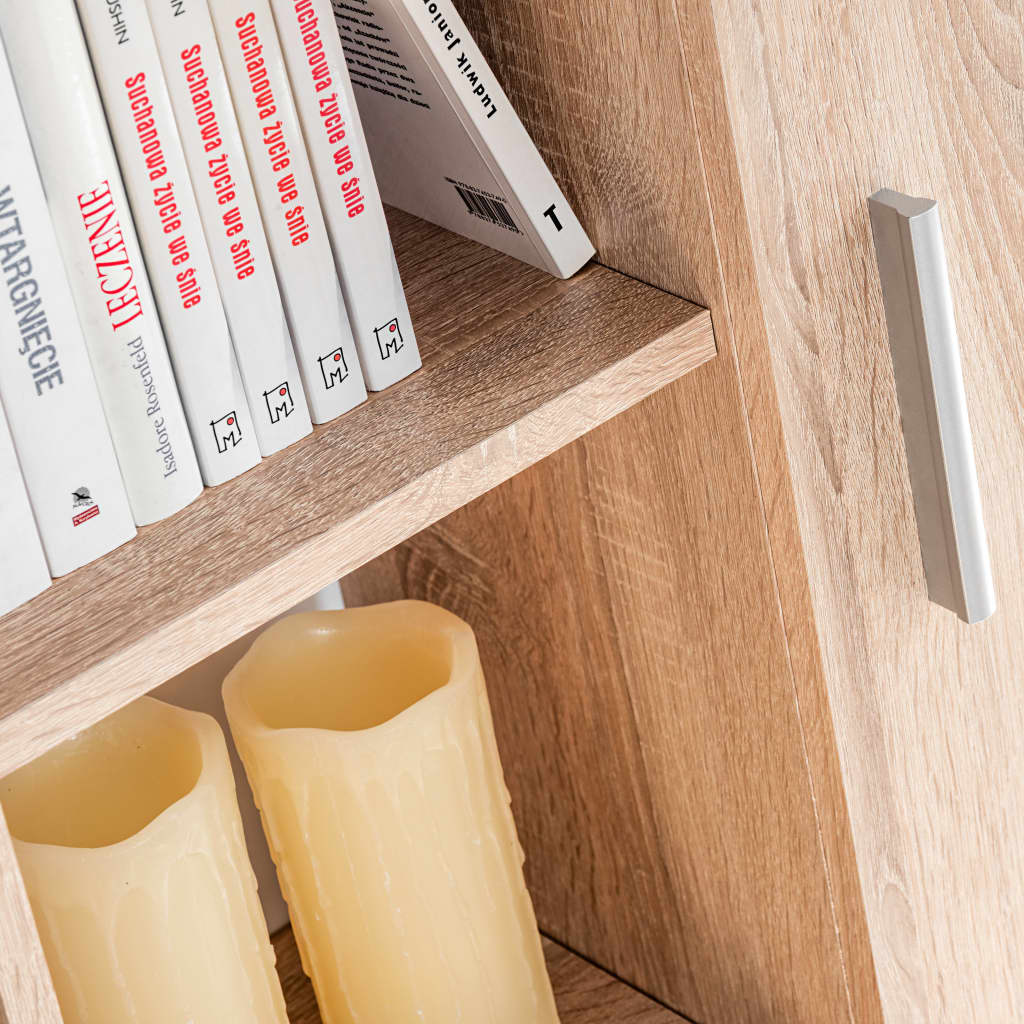 vidaXL Σύνθετο Τηλεόρασης σε Χρώμα Sonoma Δρυς με Φωτισμό LED