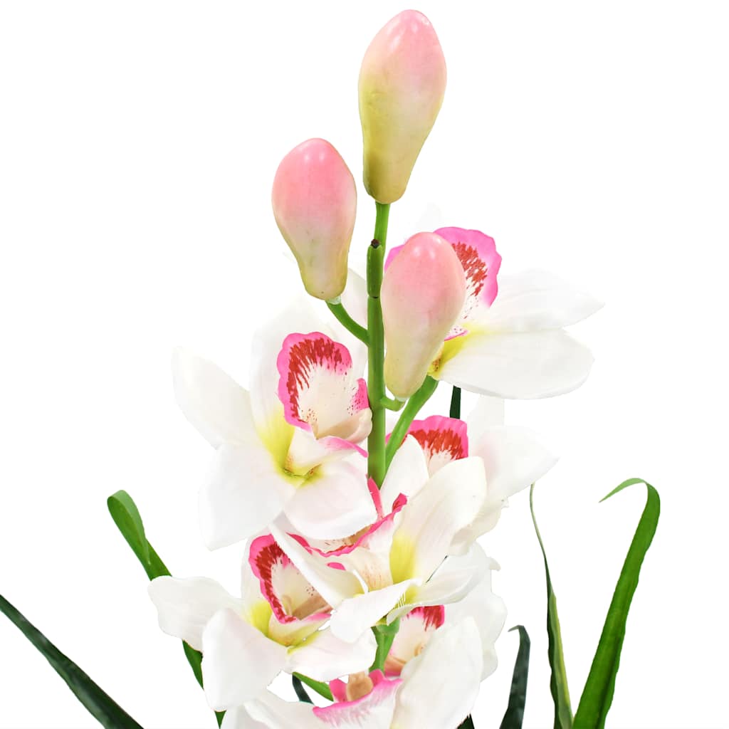 vidaXL Ορχιδέα Cymbidium Τεχνητή Πράσινη 100 εκ. με Γλάστρα