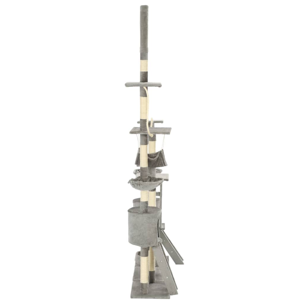 vidaXL Γατόδεντρο Γκρι 230-250 εκ. με Στύλους Ξυσίματος από Σιζάλ