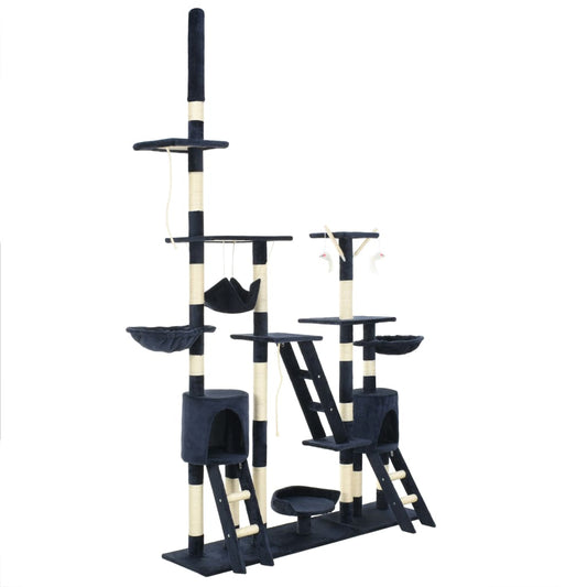 vidaXL Γατόδεντρο Μπλε 230-250 εκ. με Στύλους Ξυσίματος από Σιζάλ