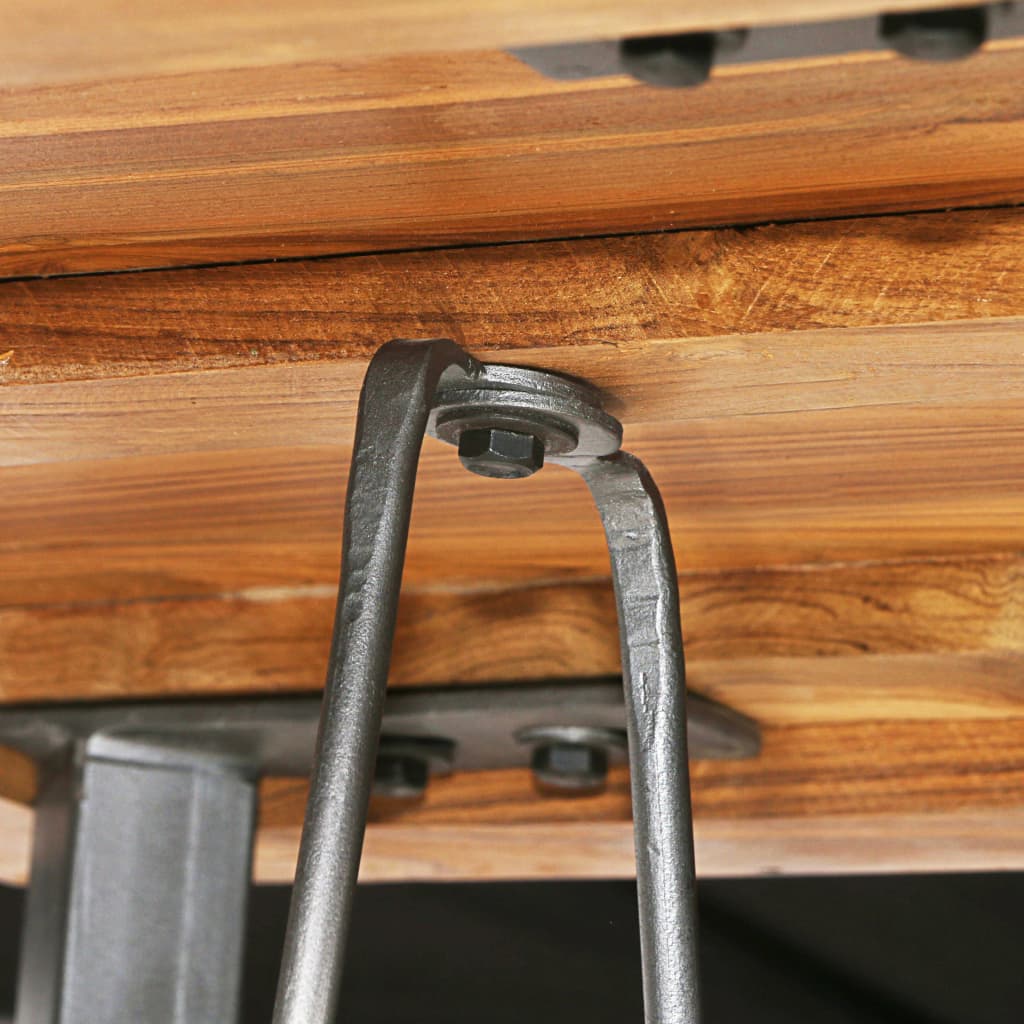 vidaXL Τραπέζι Μπαρ 60x60x107 εκ. από Μασίφ Ανακυκλωμένο Ξύλο Teak