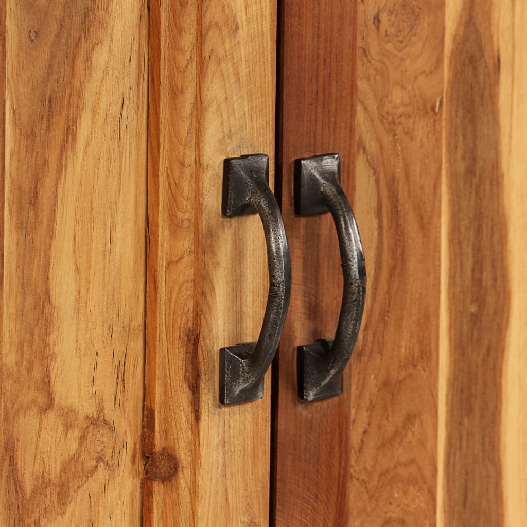 vidaXL Ντουλάπι 65 x 30 x 70 εκ. Ανακυκλωμένο Ξύλο Teak & Ατσάλι
