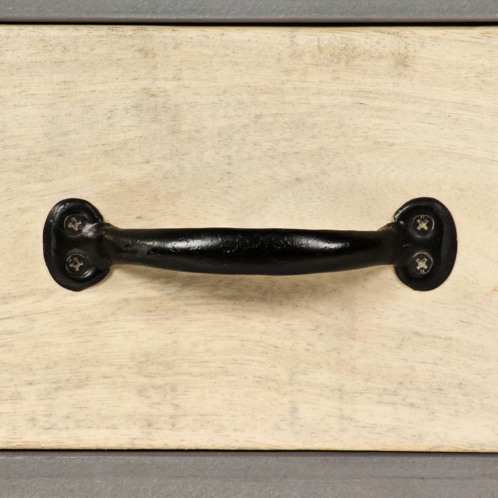 vidaXL Έπιπλο Τηλεόρασης 120x30x45 εκ. από Μασίφ Ξύλο Μάνγκο & Ατσάλι