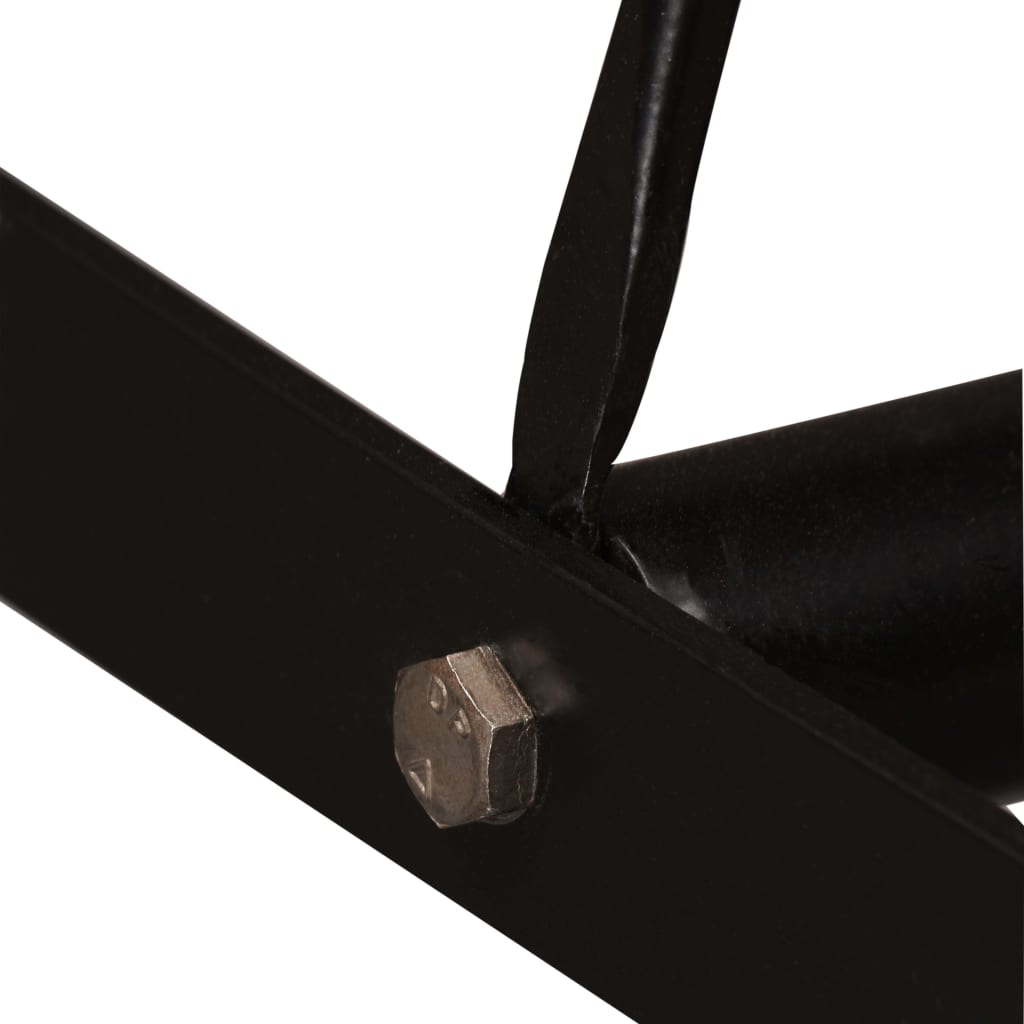 vidaXL Σετ Επίπλων Μπαρ 5 τεμ. Ανακυκλ. Ξύλο/Γνήσιο Δέρμα/Καραβόπανο