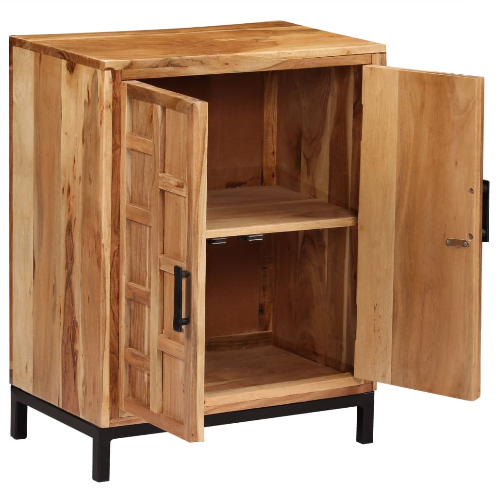 vidaXL Μπουφές Ψηλός Καφέ 60x35x76 εκ. από Μασίφ Ξύλο Ακακίας