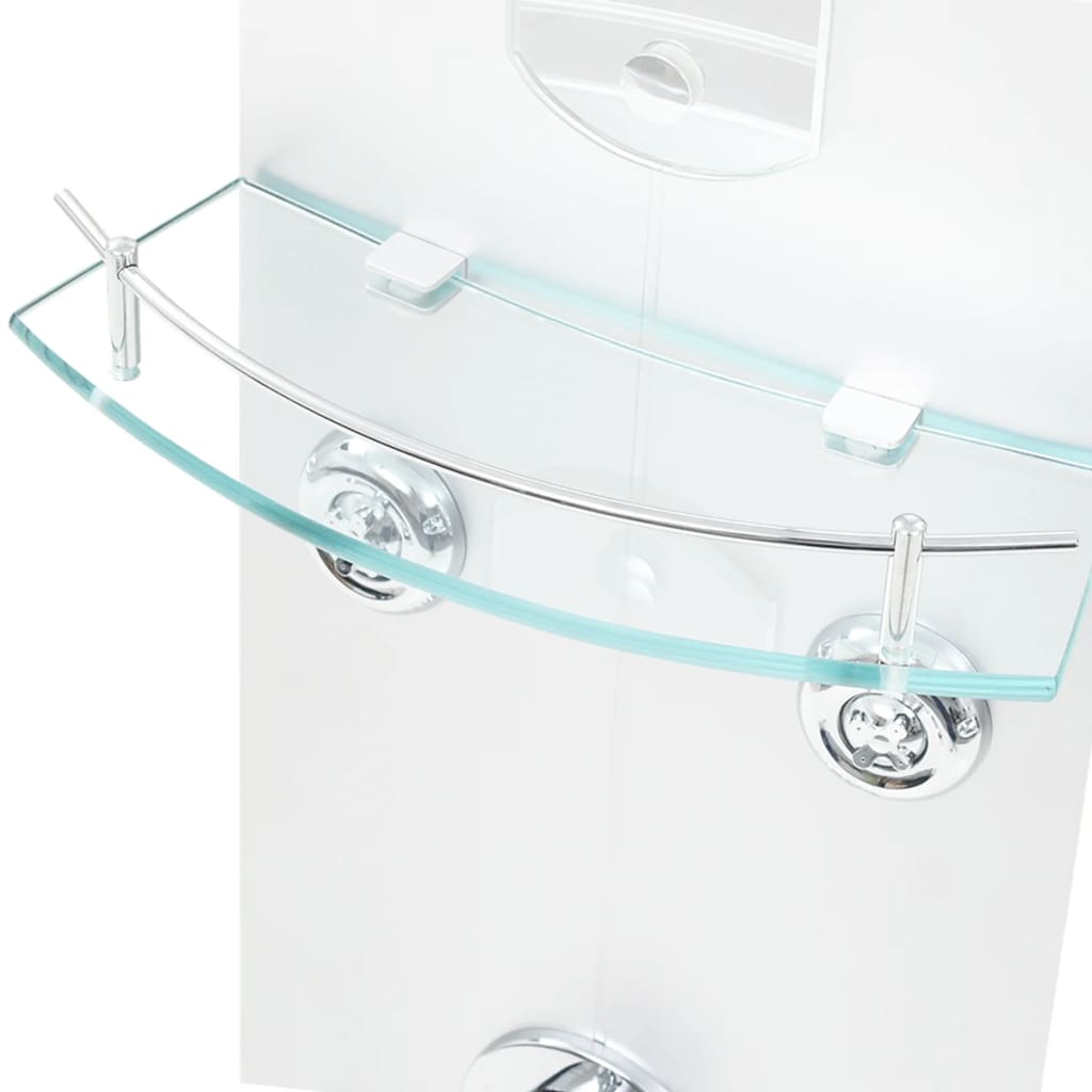 vidaXL Στήλη Ντους Υδρομασάζ Ασημί 25 x 43 x 120 εκ.