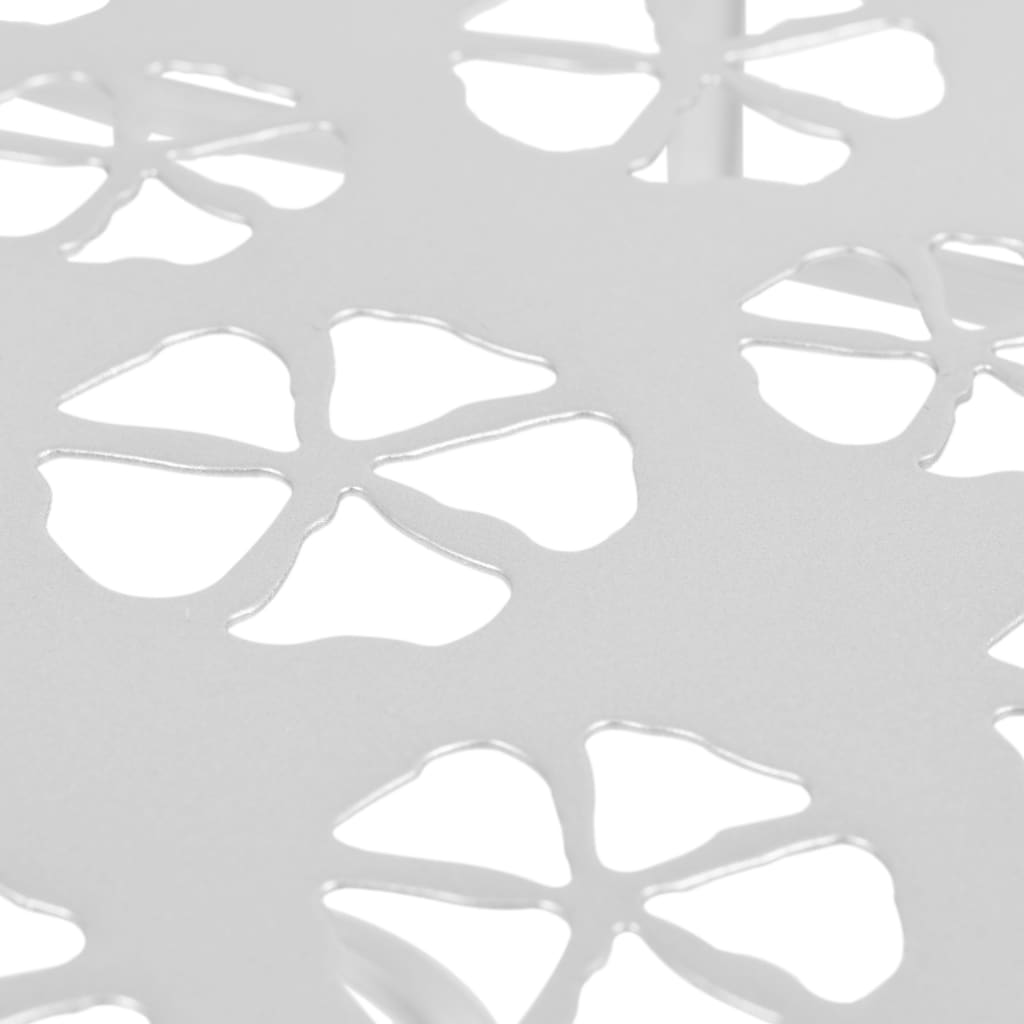 vidaXL Τραπέζι Βοηθητικό Ημικυκλικό Vintage Ασημί 72x36x74 εκ. Μέταλλο