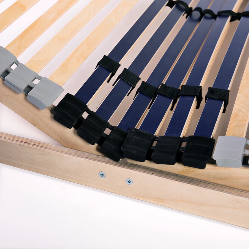 vidaXL Τελάρο Κρεβατιού με 42 Σανίδες & 7 Ζώνες 90 x 200 εκ.