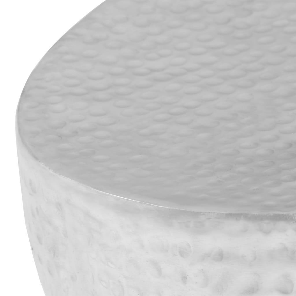 vidaXL Τραπεζάκι Σαλονιού Hammered Ασημί 100x50x28 εκ. από Αλουμίνιο