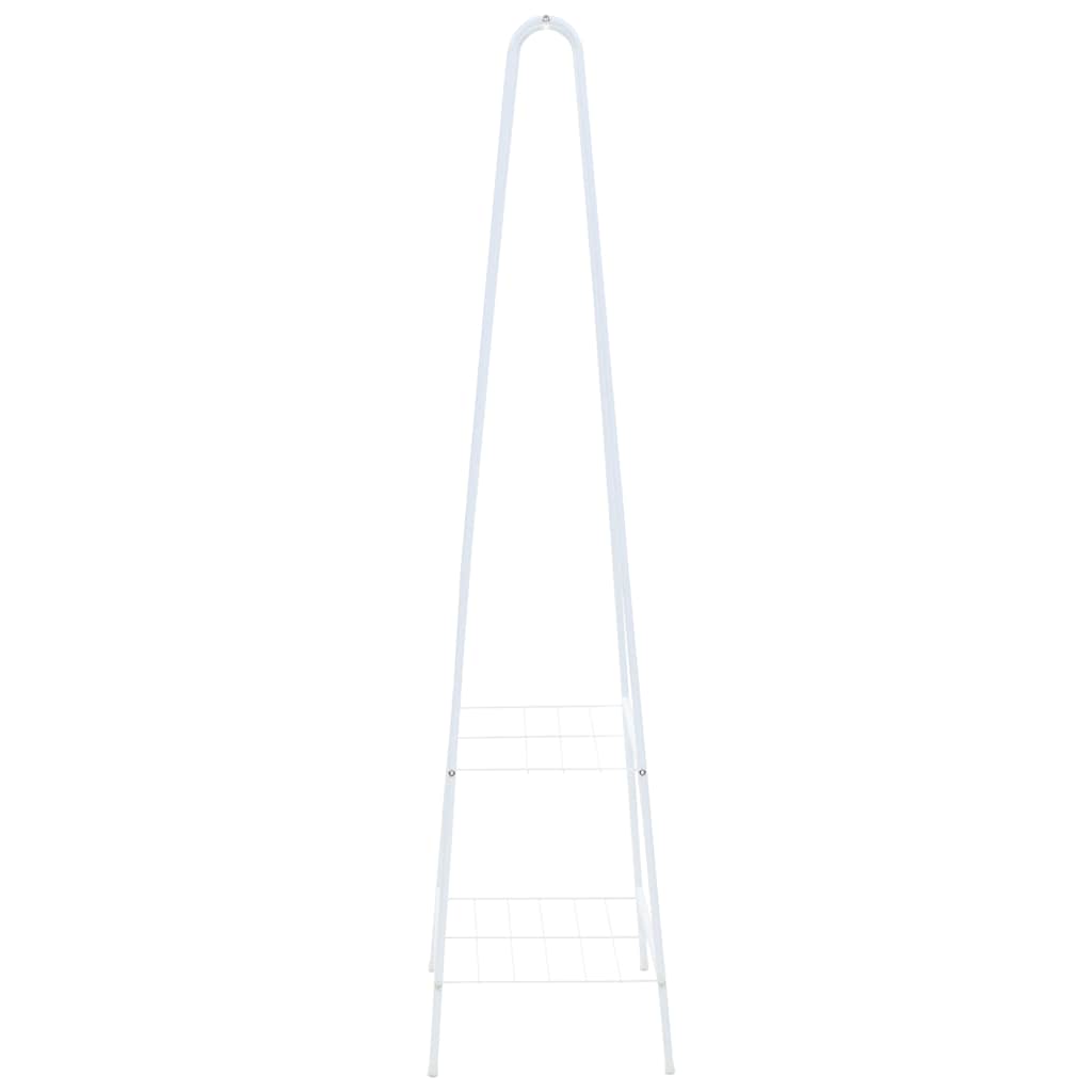 vidaXL Κρεμάστρα Ρούχων Δαπέδου Λευκή 59 x 35 x 150 εκ.