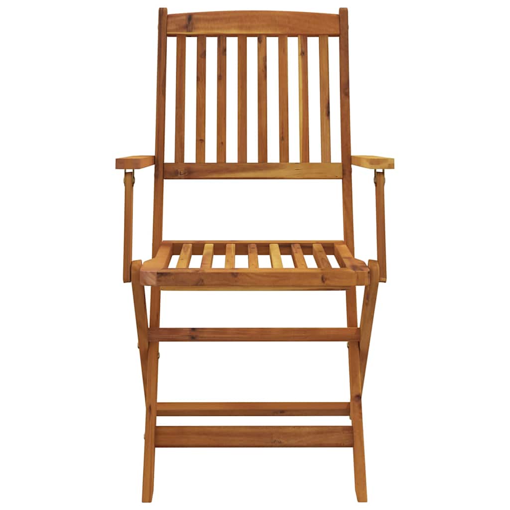 vidaXL Σετ Τραπεζαρίας Εξ. Χώρου Πτυσσόμενο 5 τεμ. Μασίφ Ξύλο Ακακίας