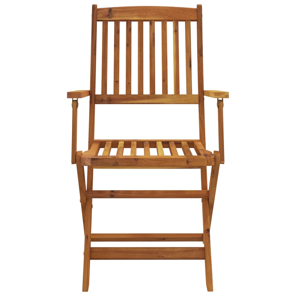 vidaXL Σετ Τραπεζαρίας Εξ. Χώρου Πτυσσόμενο 7 τεμ. Μασίφ Ξύλο Ακακίας