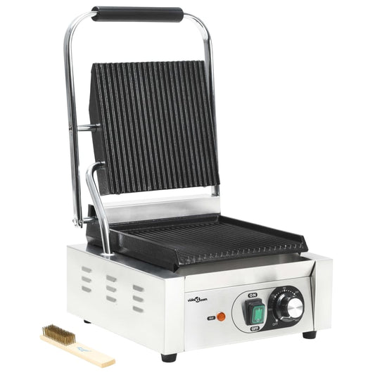 vidaXL Τοστιέρα Ραβδωτή Panini 1800 W 31x30,5x20 εκ. Ανοξείδωτο Ατσάλι