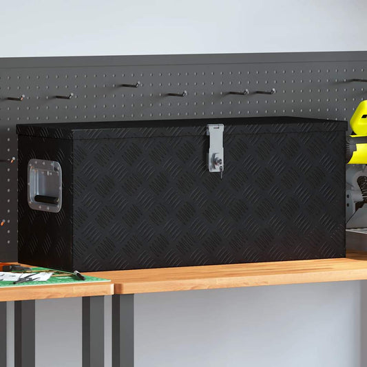 vidaXL Κουτί Αποθήκευσης Τραπεζοειδές Ασημί 70x24x42 εκ. Αλουμινίου