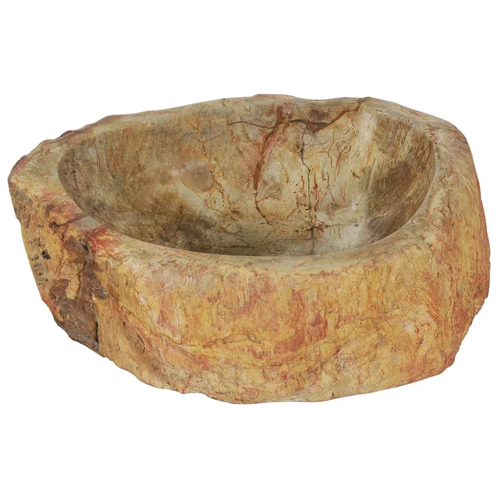 vidaXL Νιπτήρας Απολίθωμα Κρεμ 45 x 35 x 15 εκ. Πέτρινος