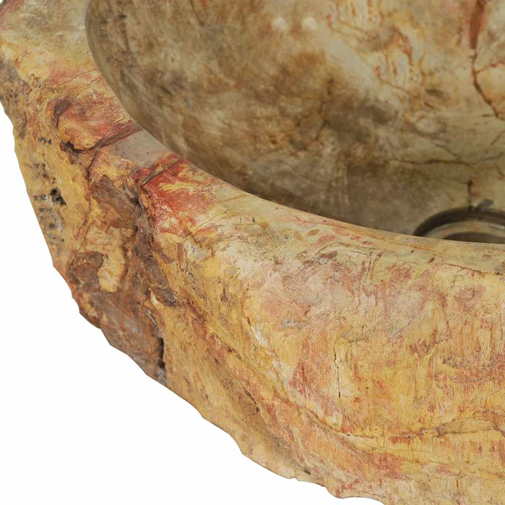 vidaXL Νιπτήρας Απολίθωμα Κρεμ 45 x 35 x 15 εκ. Πέτρινος