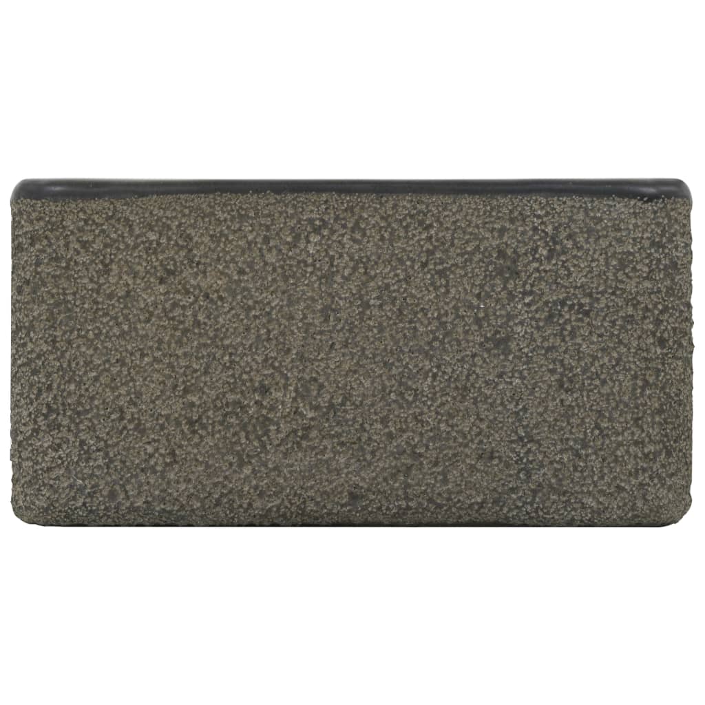 vidaXL Νιπτήρας Μαύρος 30 x 30 x 15 εκ. από Riverstone
