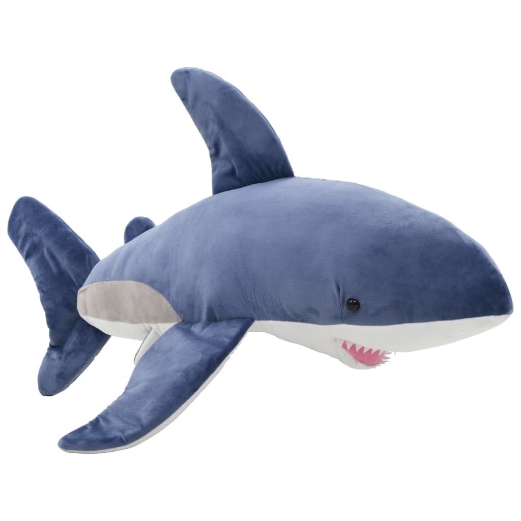 vidaXL Λούτρινο Παιχνίδι Αγκαλιάς White Shark Μπλε και Λευκό