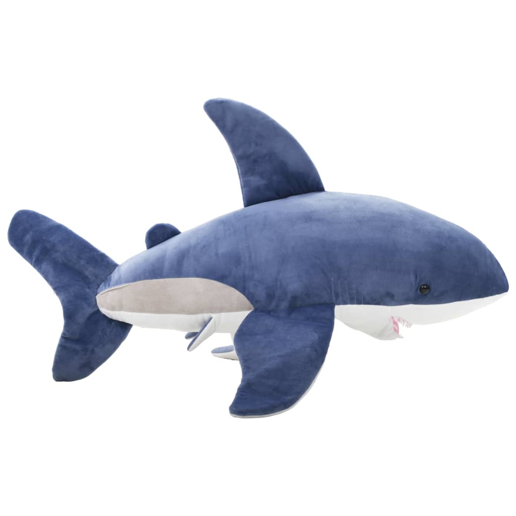 vidaXL Λούτρινο Παιχνίδι Αγκαλιάς White Shark Μπλε και Λευκό