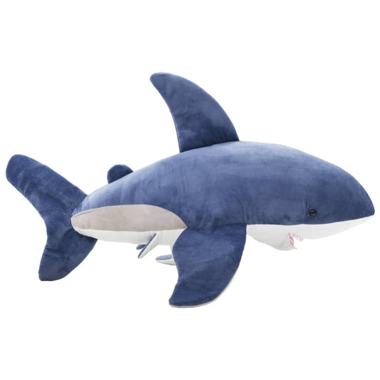 vidaXL Λούτρινο Παιχνίδι Αγκαλιάς White Shark Μπλε και Λευκό