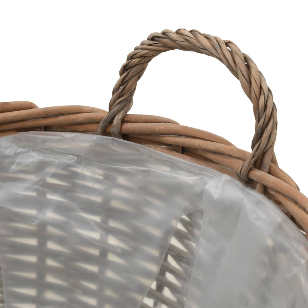 vidaXL Γλάστρες Υπερυψωμένες 4 τεμ. Wicker με Επένδυση Πολυαιθυλενίου