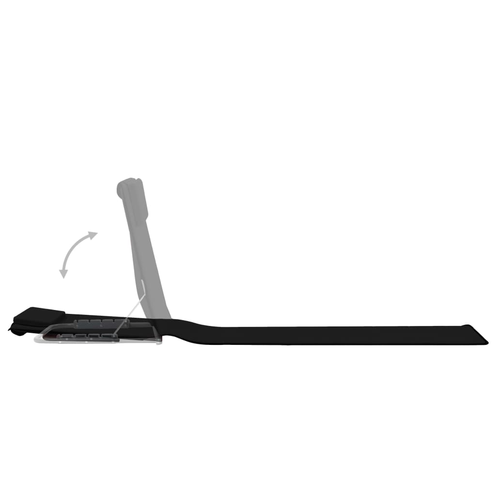 vidaXL Στρώματα - Ξαπλώστρες Πτυσσόμενα 2 τεμ. Μαύρα από Ατσάλι/Ύφασμα