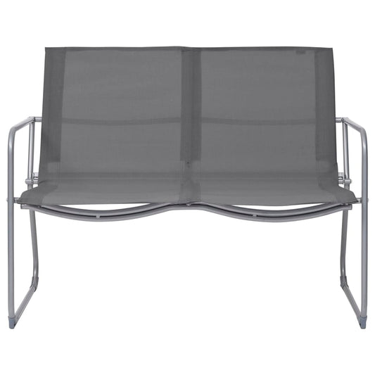 vidaXL Σαλόνι Κήπου Σετ 4 Τεμαχίων Γκρι από Ύφασμα & Ατσάλι