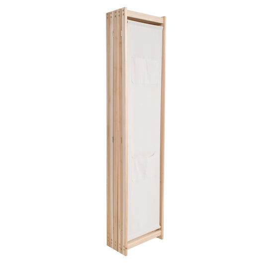 vidaXL Διαχωριστικό Δωματίου με 5 Πάνελ Κρεμ 200x170x4 εκ. Υφασμάτινο